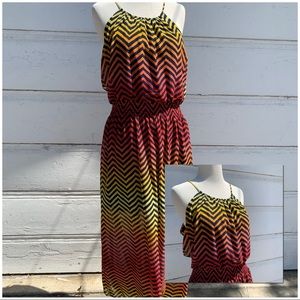 Sweet Storm Geometric Maxi Dress Size Med NWT